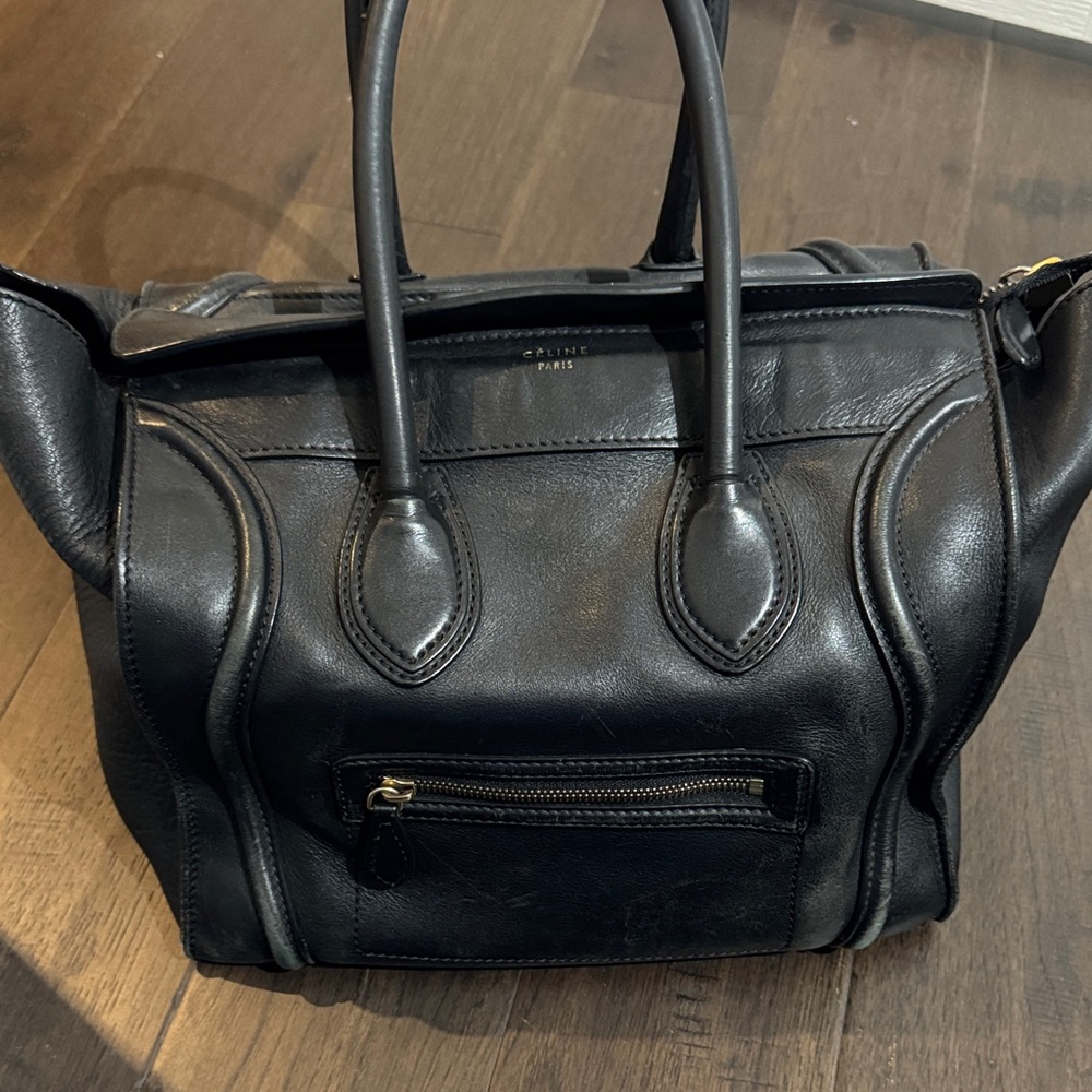 Celine Black Mini Luggage Tote